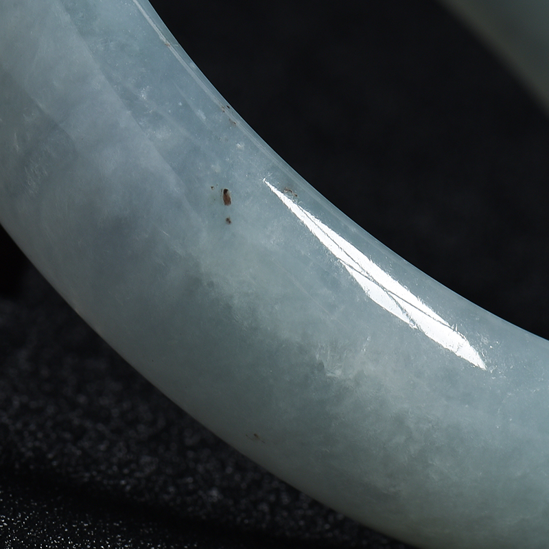 缅甸天然糯种翡翠手镯-红掌柜