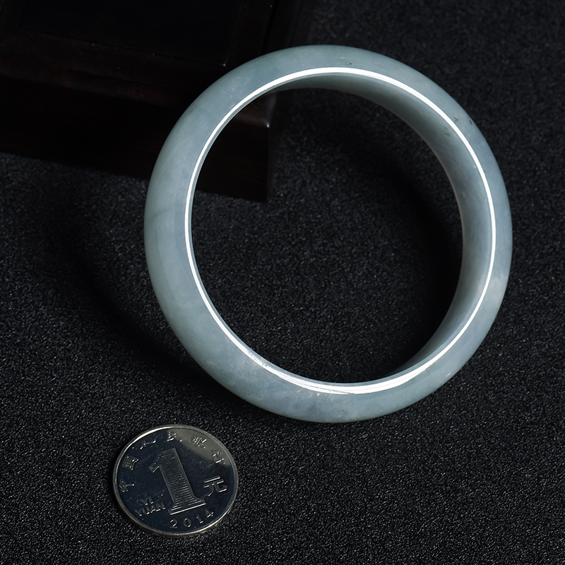 缅甸糯种翡翠手镯-红掌柜