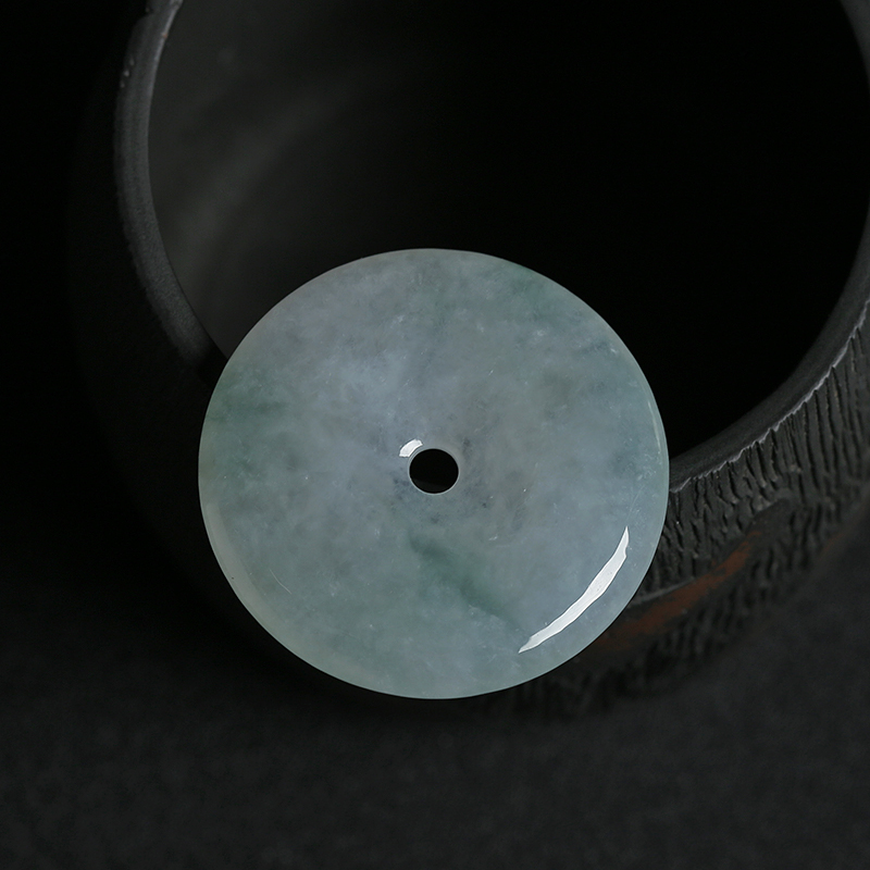 飘花翡翠平安扣 - 红掌柜