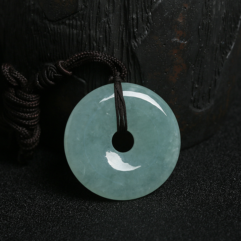 浅绿翡翠平安扣 - 红掌柜