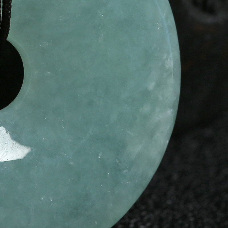 缅甸浅绿翡翠平安扣 - 红掌柜