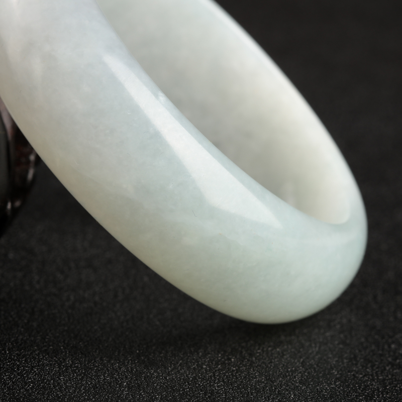 55.35#缅甸天然糯种翡翠手镯-红掌柜