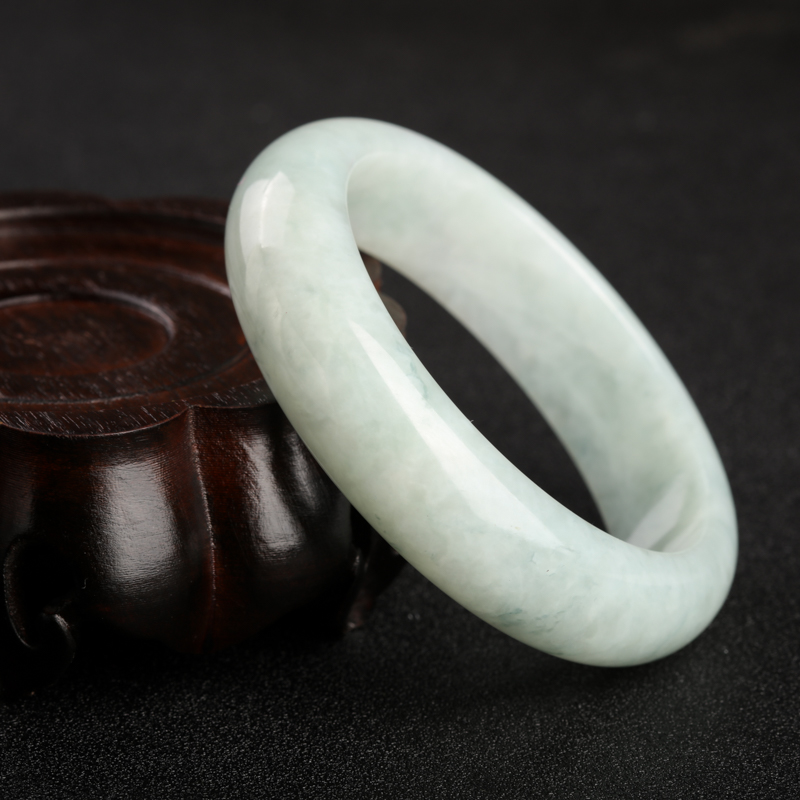 59.03#飘花翡翠手镯-红掌柜