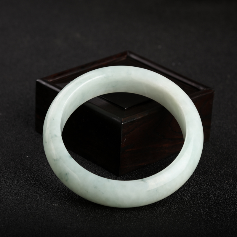 糯种飘花翡翠手镯-红掌柜