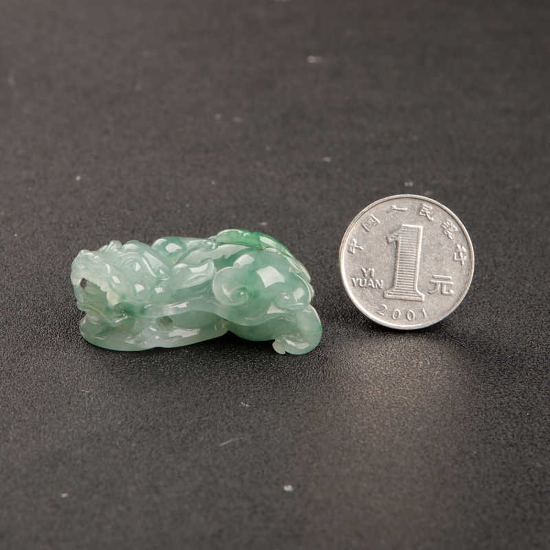 糯种飘花翡翠吊坠-红掌柜