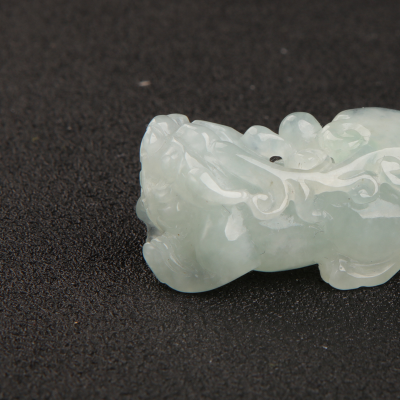 缅甸天然糯种翡翠吊坠-红掌柜