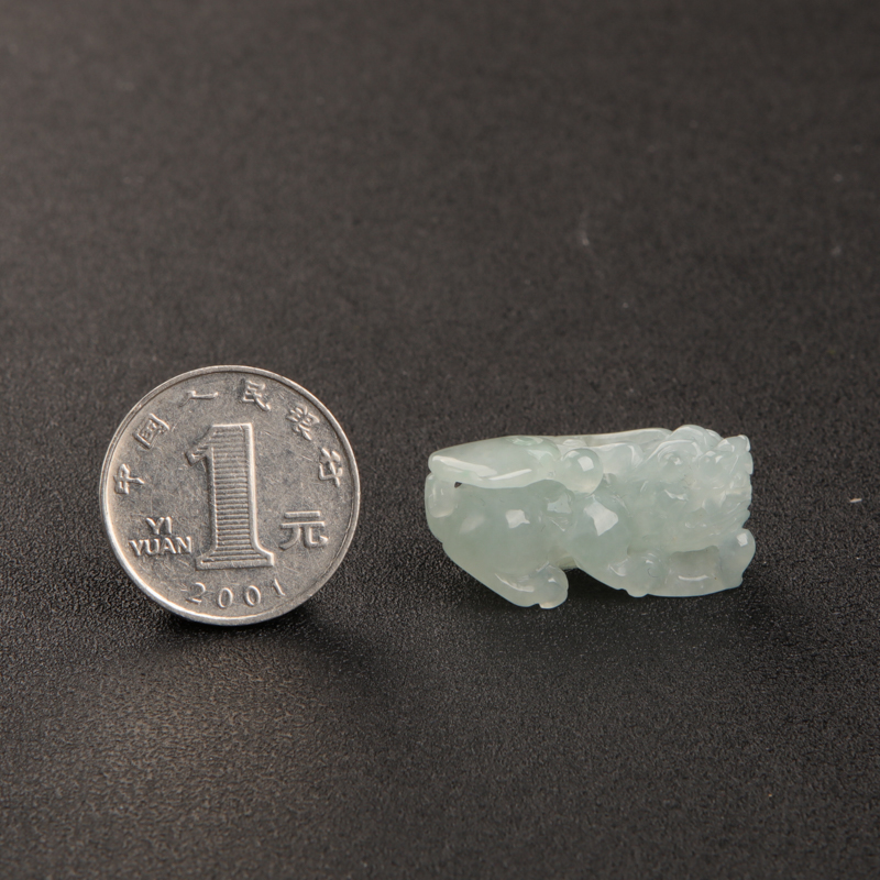 缅甸糯种翡翠吊坠-红掌柜