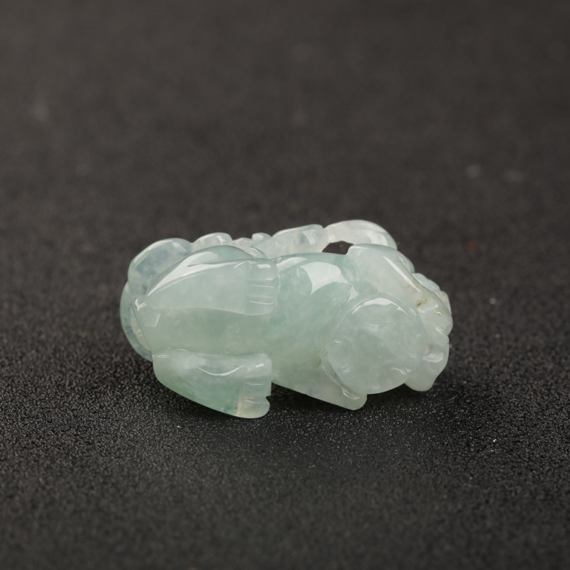 缅甸天然飘翠翡翠貔貅吊坠-红掌柜