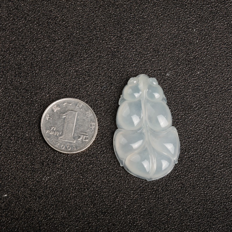 缅甸糯冰种翡翠吊坠-红掌柜