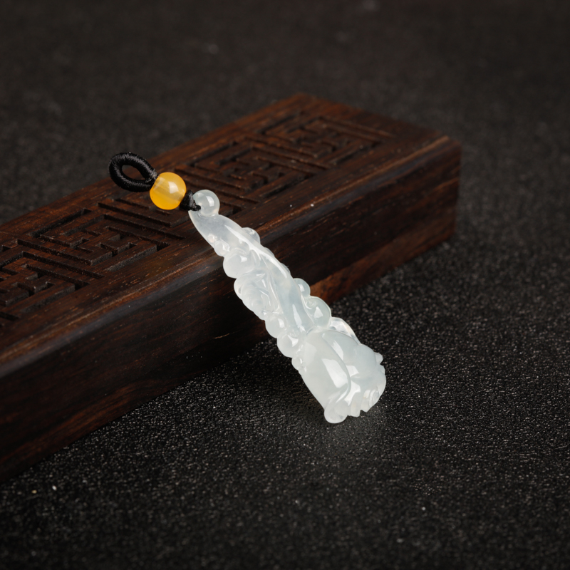 翡翠玫瑰花吊坠-红掌柜