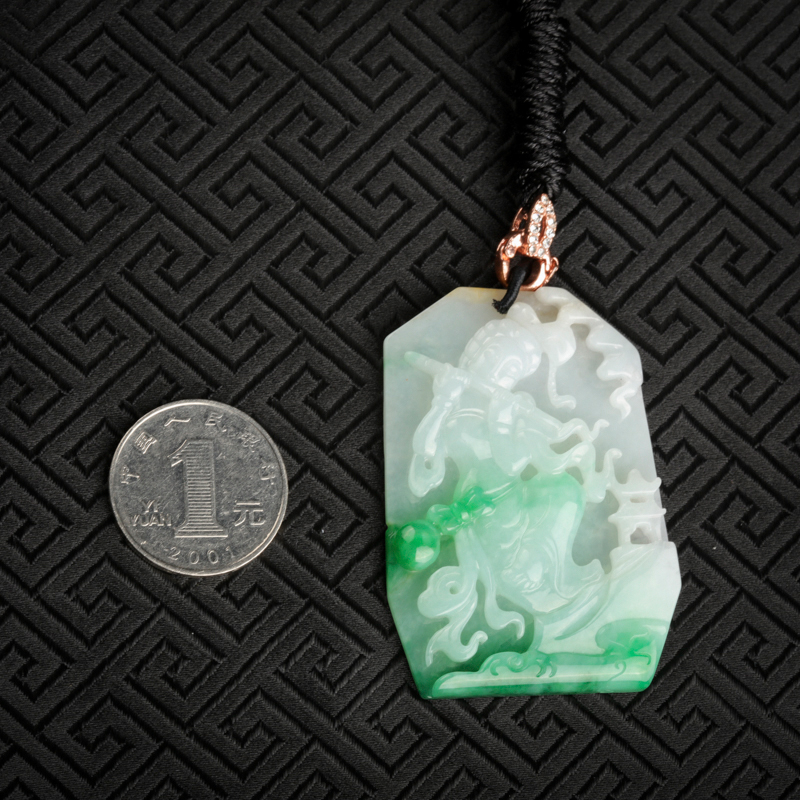 缅甸天然糯种飘翠翡翠-红掌柜