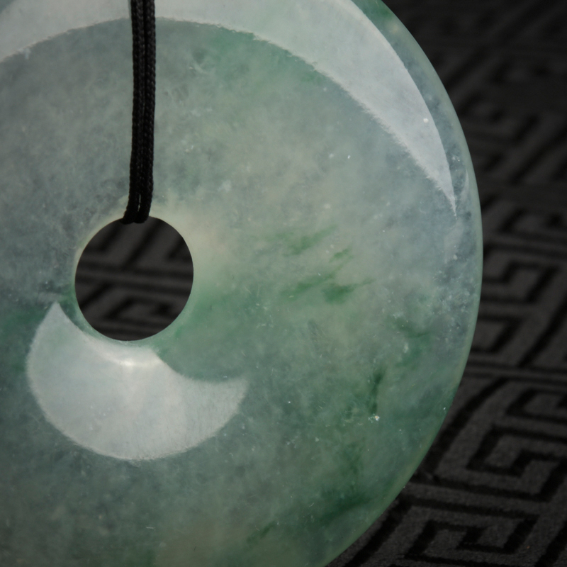 缅甸天然糯冰种飘花翡翠-红掌柜