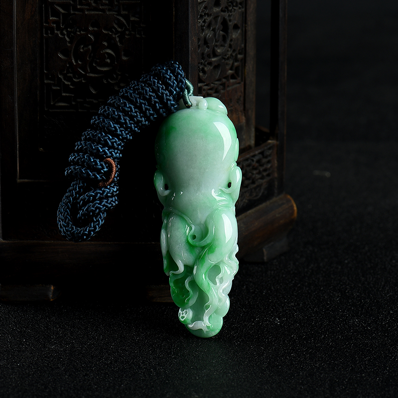 翡翠福寿双全吊坠-红掌柜