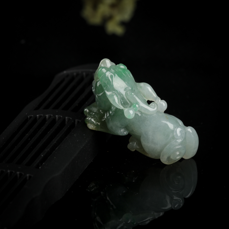 飘翠翡翠貔貅吊坠-红掌柜