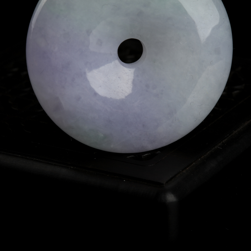 缅甸翡翠平安扣吊坠-红掌柜