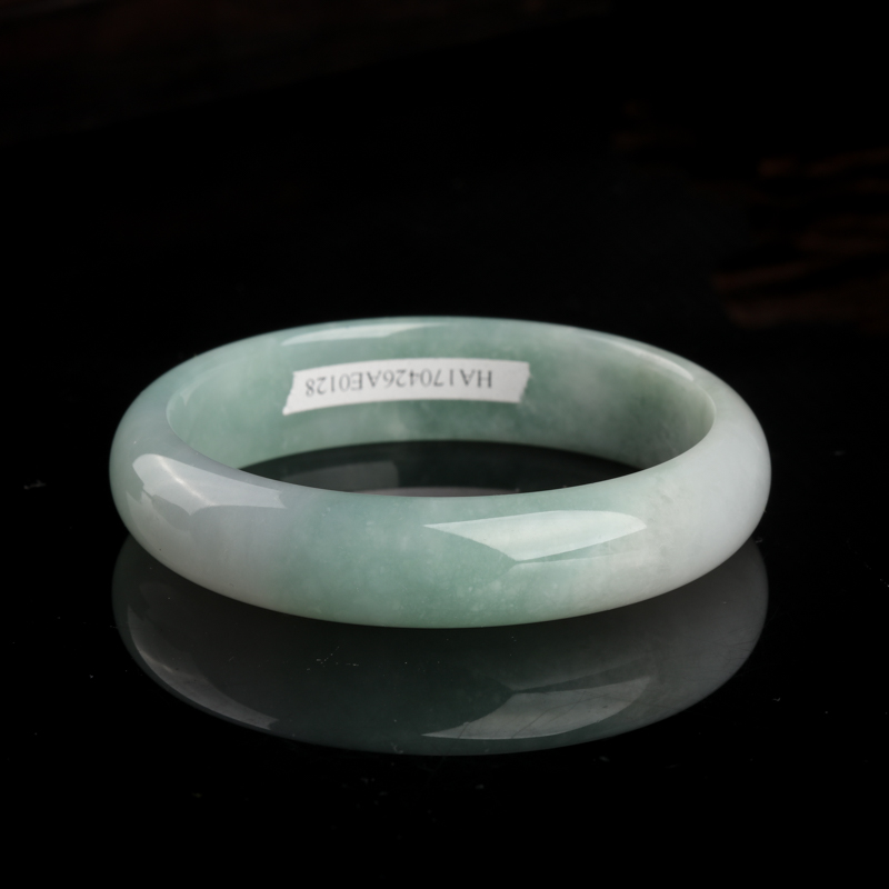 53.5mm缅甸豆种翡翠手镯-红掌柜