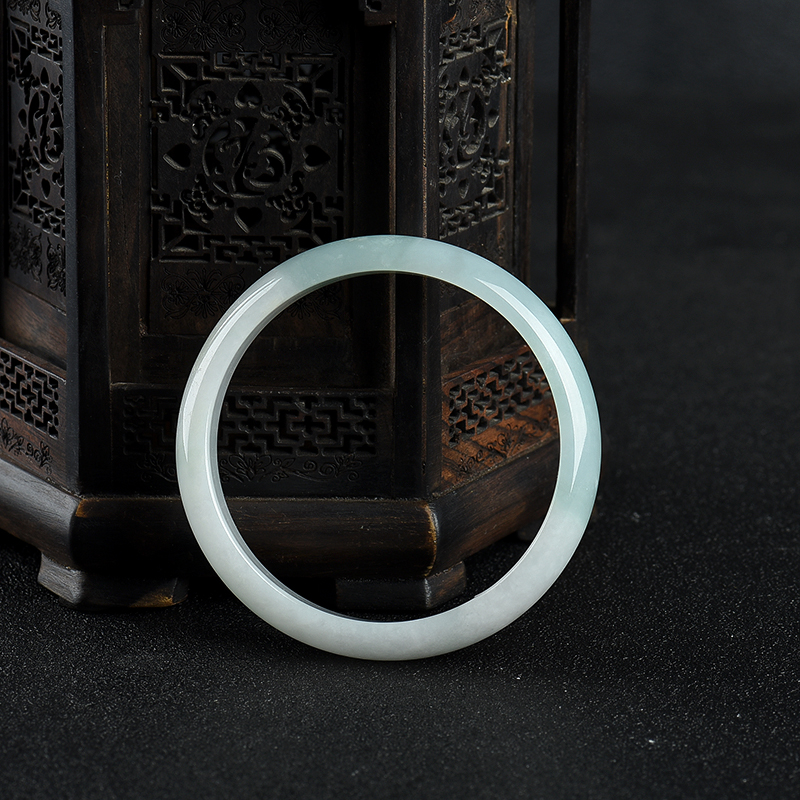 57.5mm缅甸天然豆种翡翠手镯-红掌柜