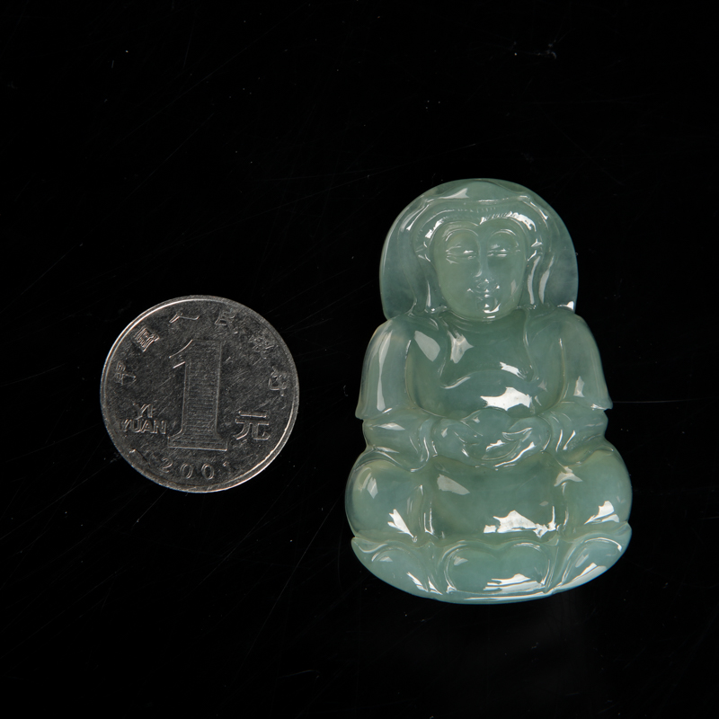 缅甸天然油青种翡翠-红掌柜