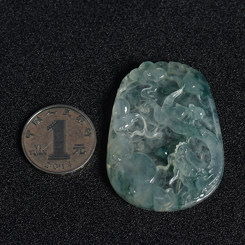 翡翠龙牌吊坠 - 红掌柜