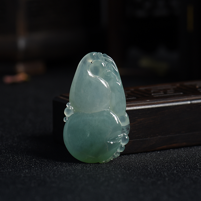 深蓝色翡翠葫芦吊坠 - 红掌柜