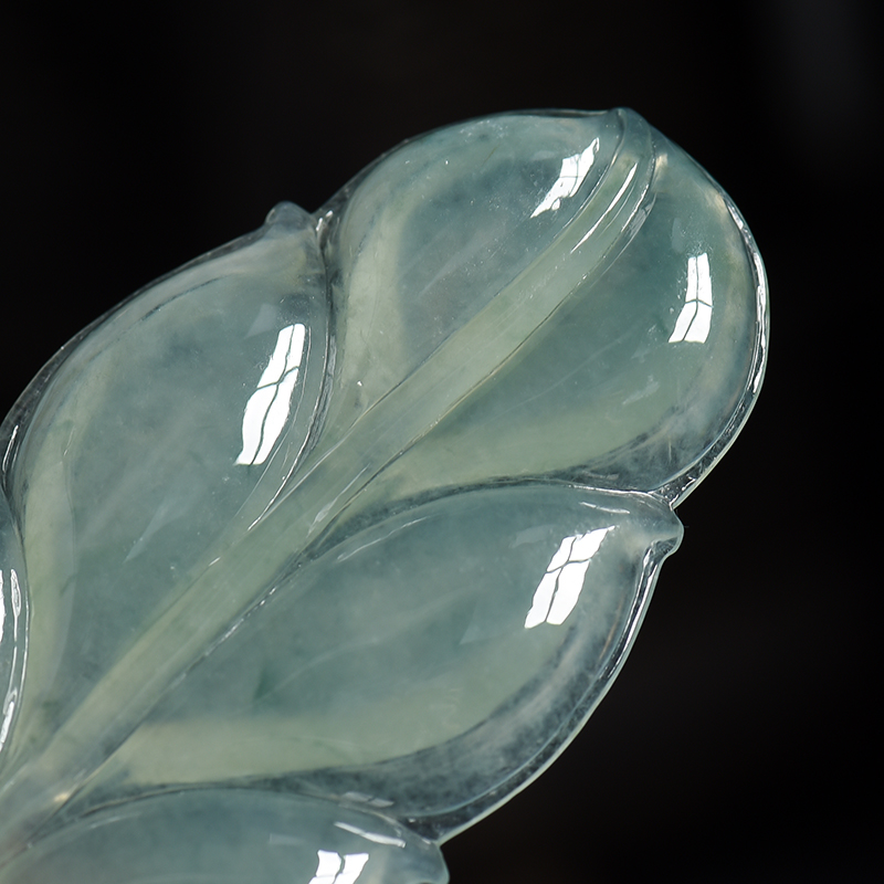 缅甸A货冰糯种翡翠吊坠 - 红掌柜