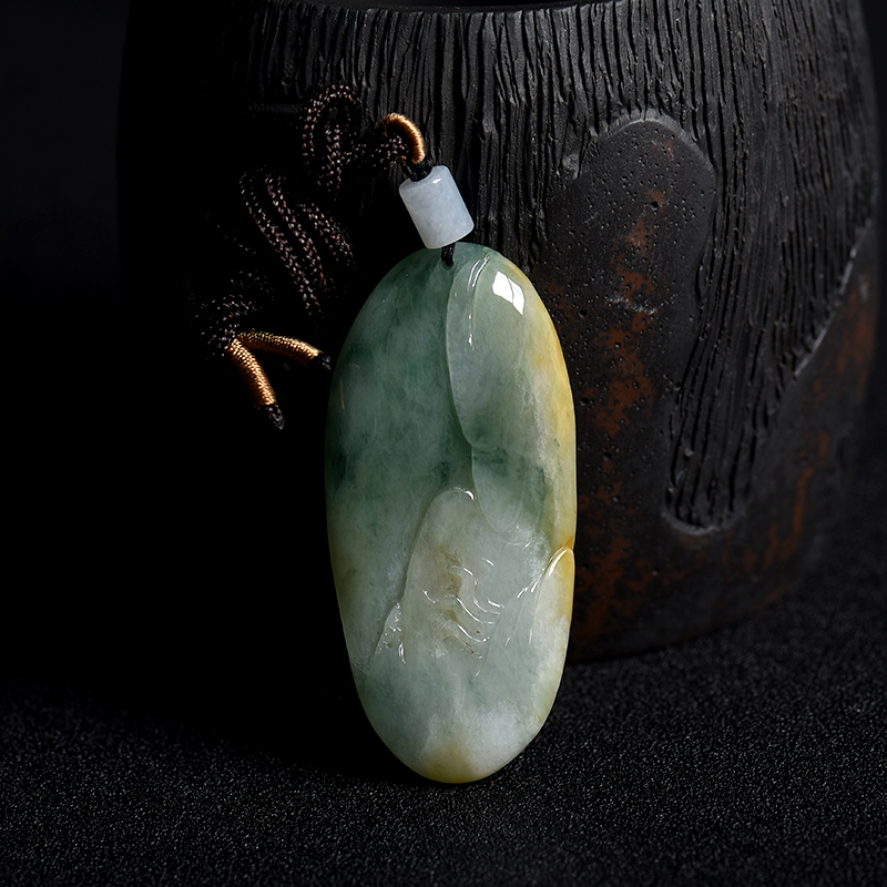 俏色翡翠大展宏图吊坠 - 红掌柜