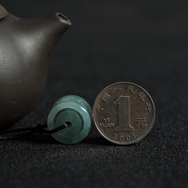 天然缅甸翡翠吊坠-红掌柜