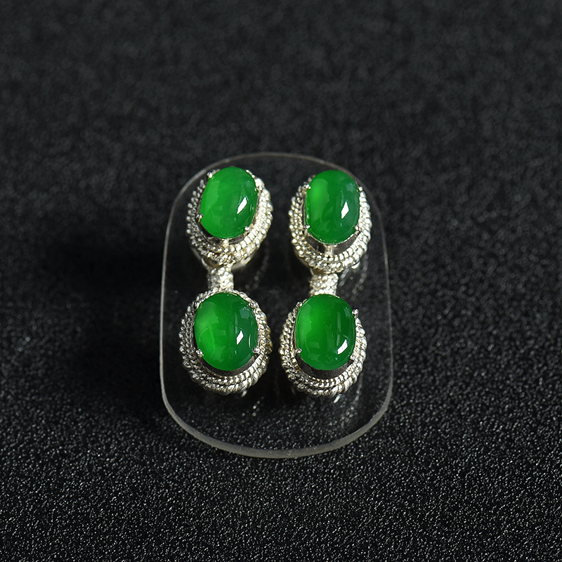 缅甸翡翠戒面-红掌柜