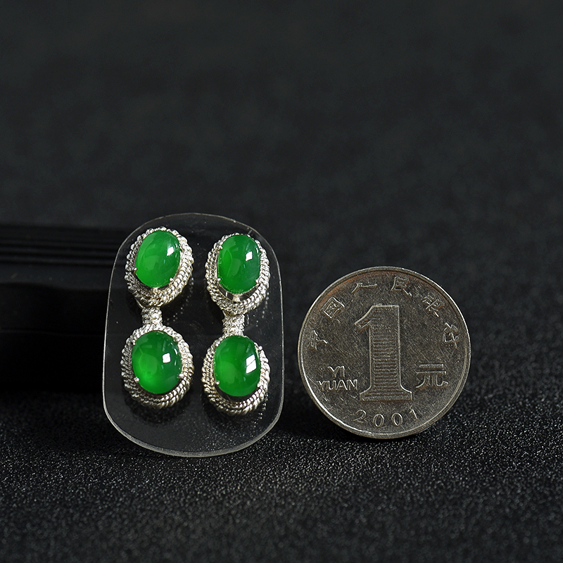 天然缅甸翡翠戒面-红掌柜