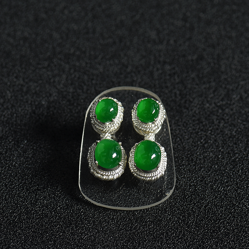 天然翡翠戒面-红掌柜