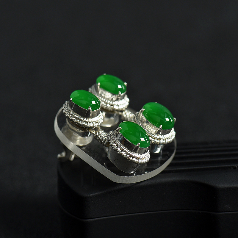 翡翠戒面-红掌柜