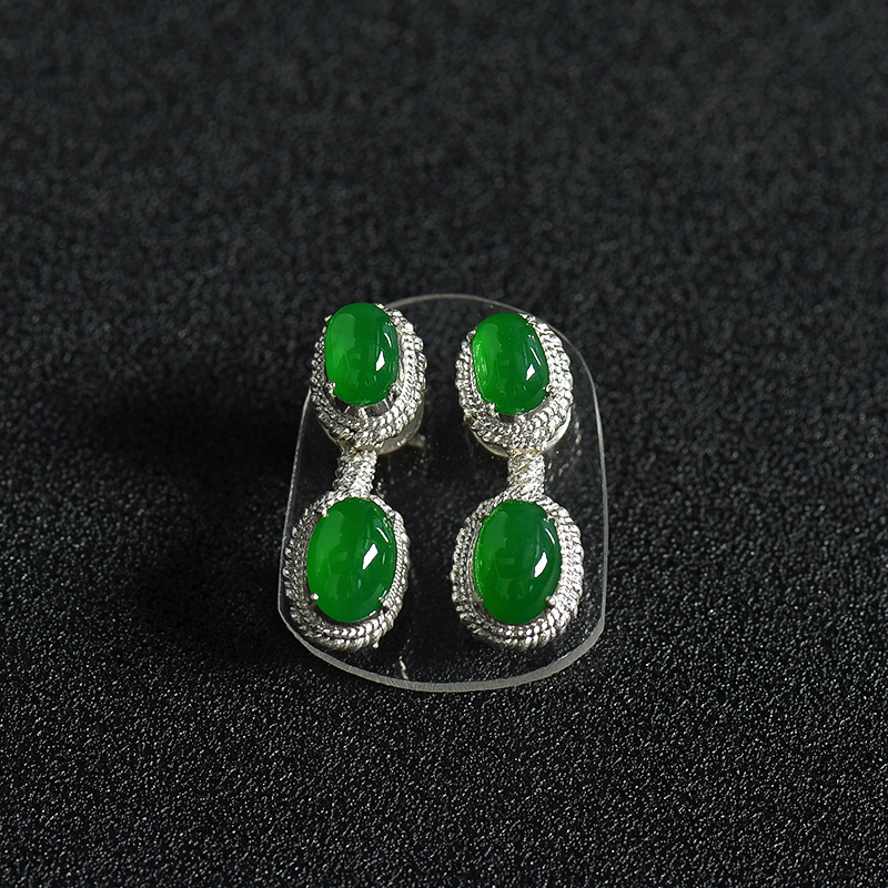 天然翡翠戒面-红掌柜