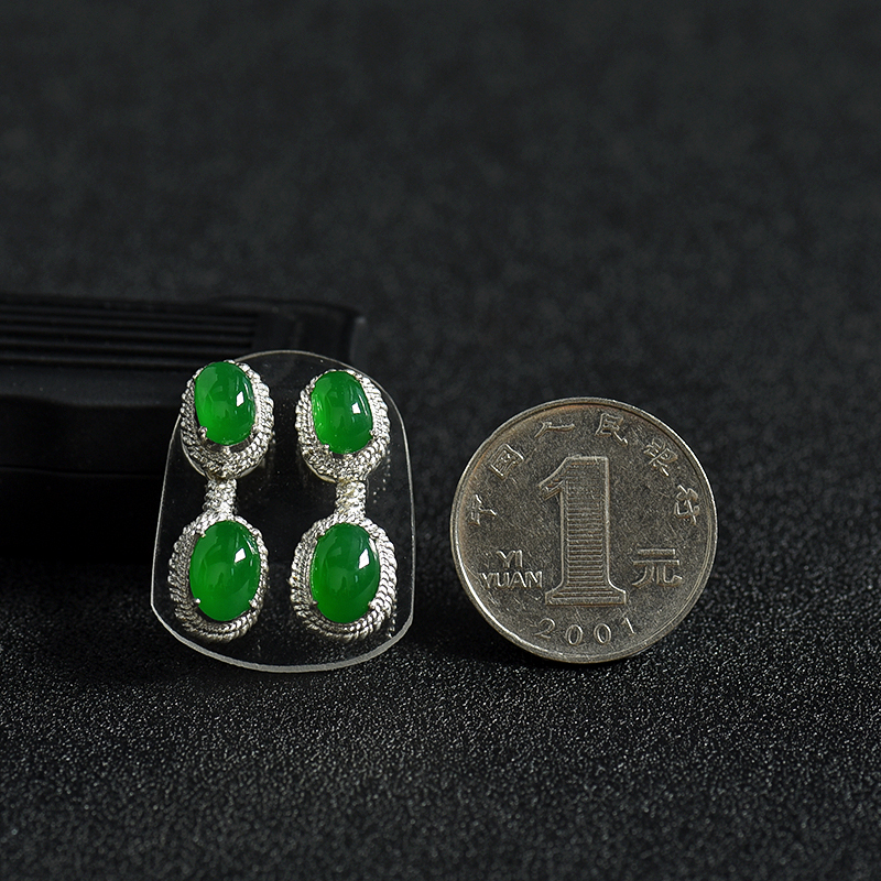 天然缅甸翡翠戒面-红掌柜