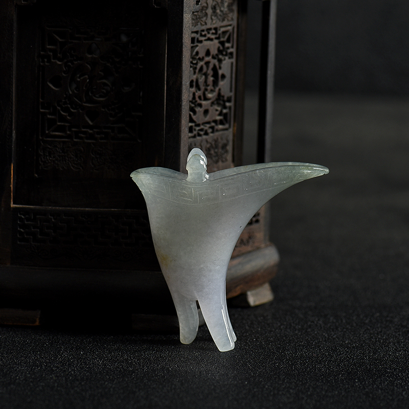 糯冰种晴水翡翠酒香满尊-红掌柜