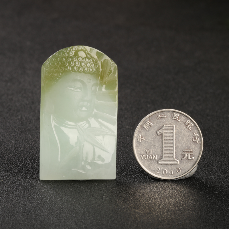 糯种翡翠大日如来吊坠-红掌柜