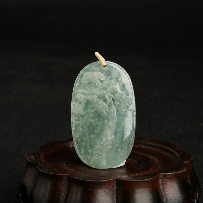 翡翠松竹梅套装吊坠-红掌柜