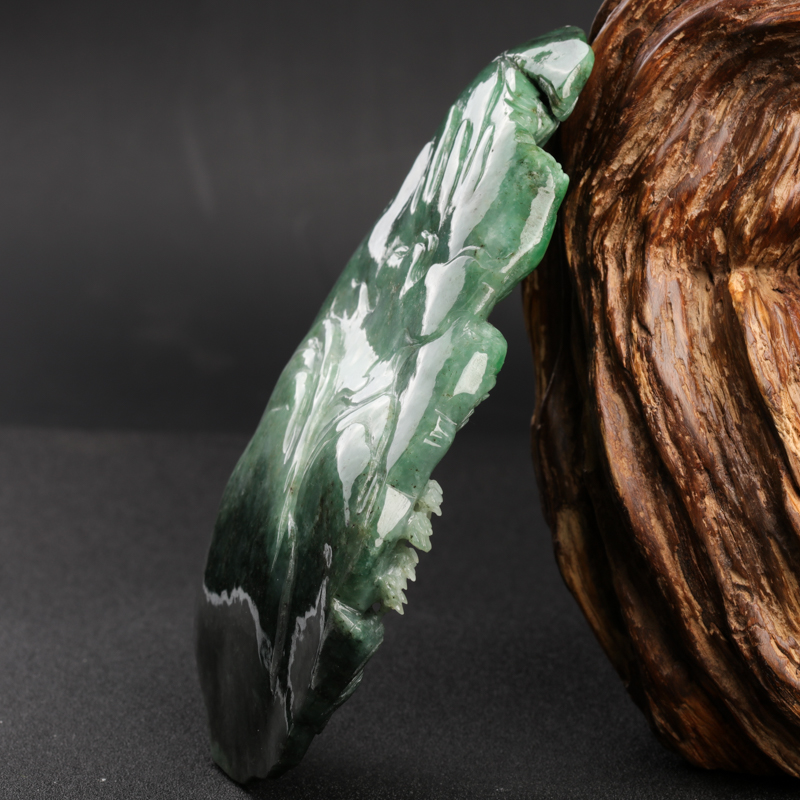 翡翠指日高升摆件-红掌柜