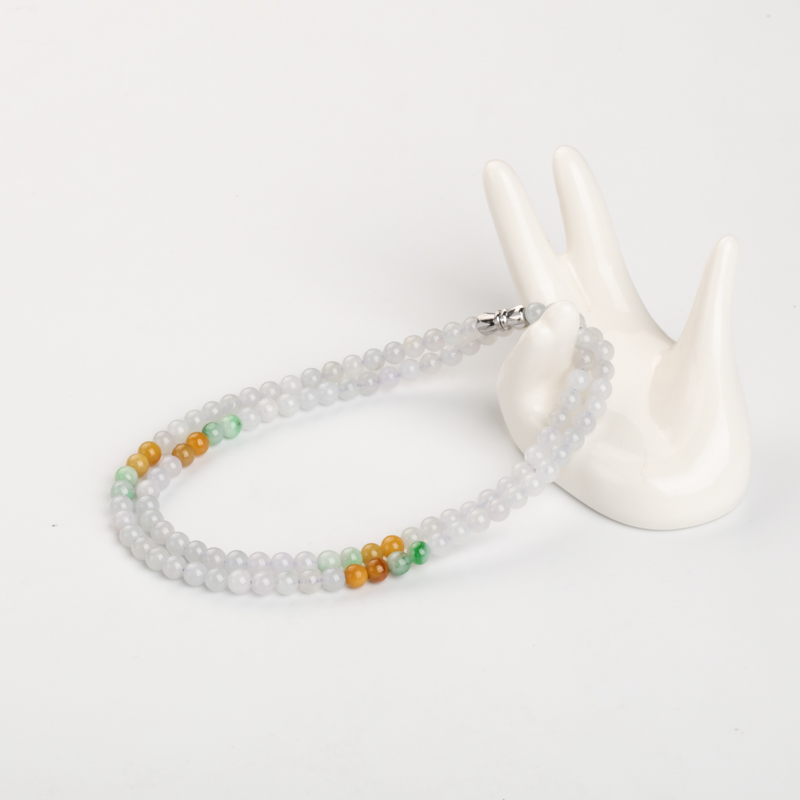 缅甸糯种福禄寿翡翠项链-红掌柜