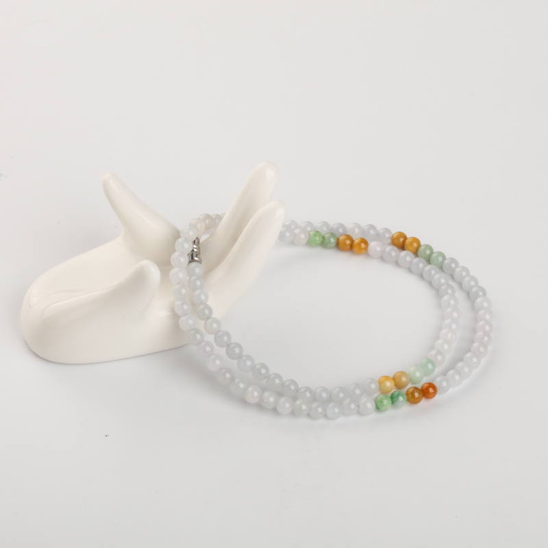 天然糯种福禄寿翡翠项链-红掌柜