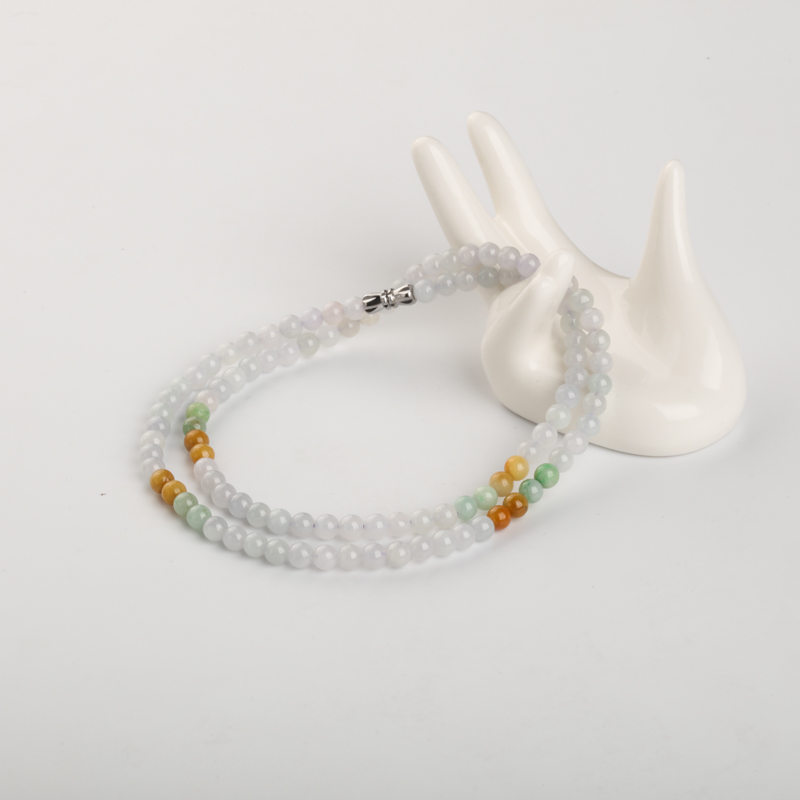 缅甸糯种福禄寿翡翠项链-红掌柜