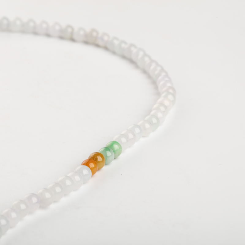 缅甸天然糯种翡翠项链-红掌柜