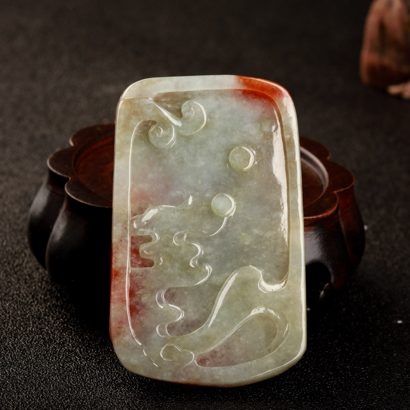 豆种红翡吊坠-红掌柜