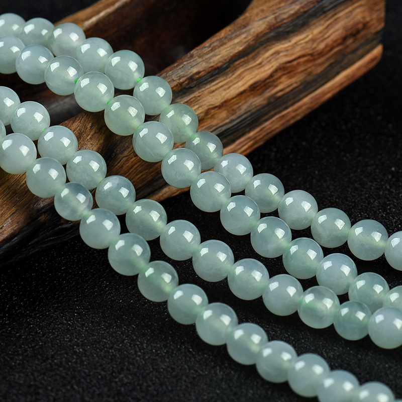 天然缅甸翡翠珠串-红掌柜