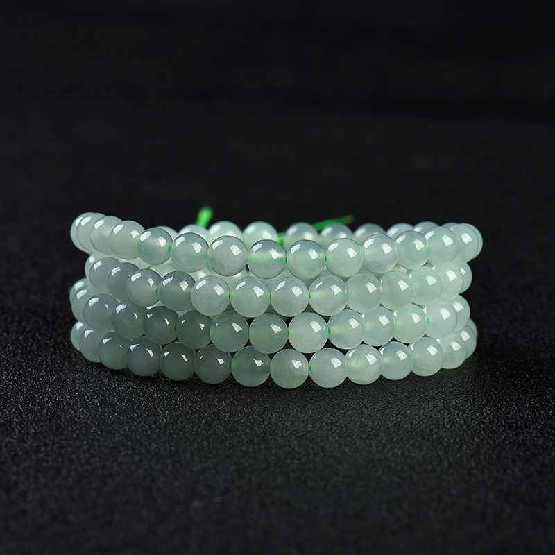 糯种翡翠珠串-红掌柜