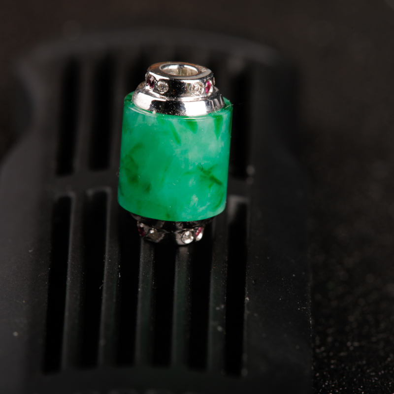 缅甸翡翠路路通吊坠-红掌柜