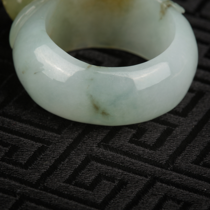 缅甸天然糯冰种俏色翡翠戒指-红掌柜
