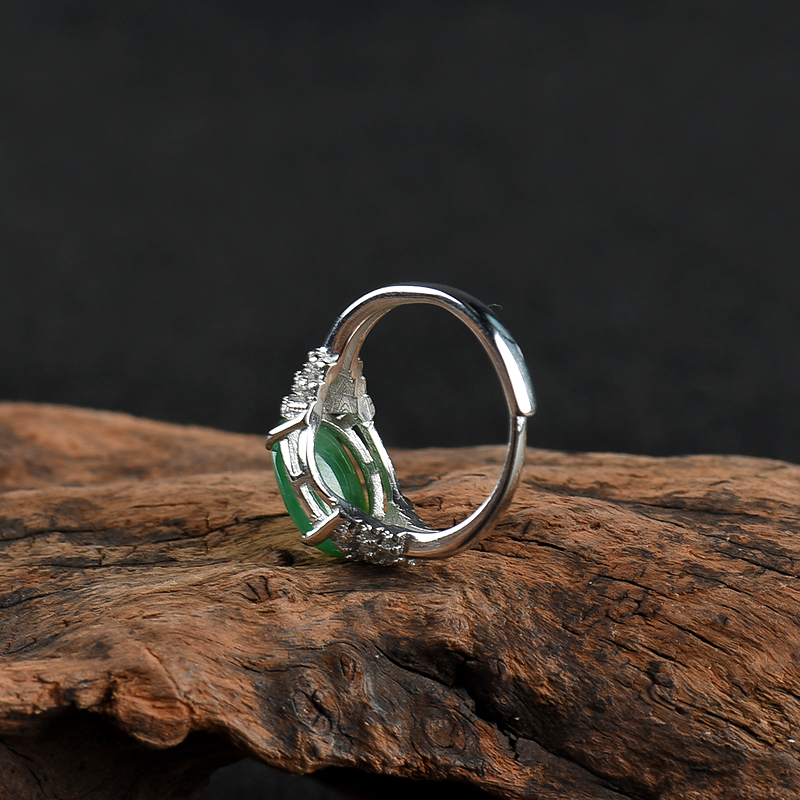 天然翡翠戒指-红掌柜