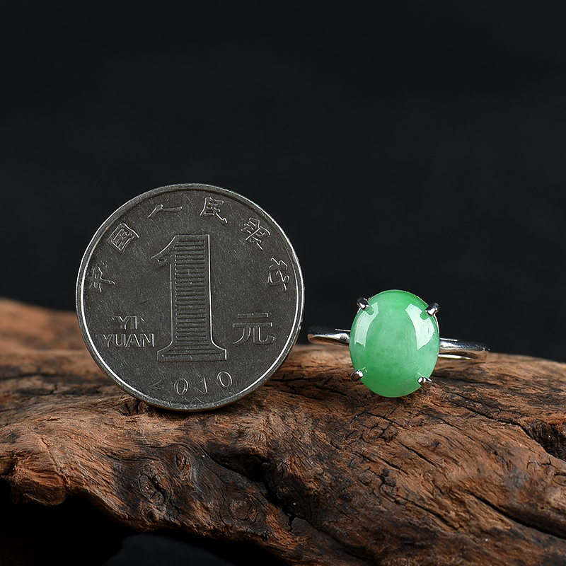 缅甸翡翠戒指-红掌柜