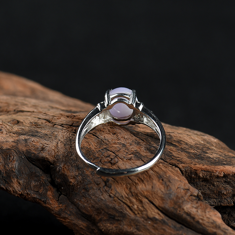 银镶糯种翡翠戒指-红掌柜