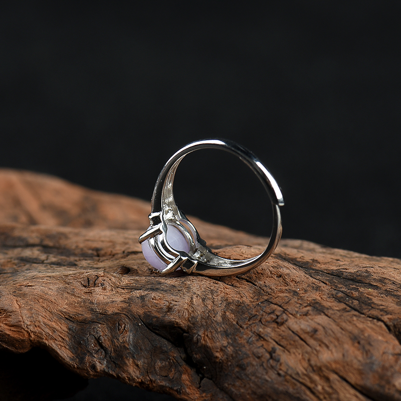 浅紫色翡翠戒指-红掌柜